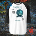 Cancer Unisex Shirt — Zodiac Raglan Tee - Stellar Minds Apparel