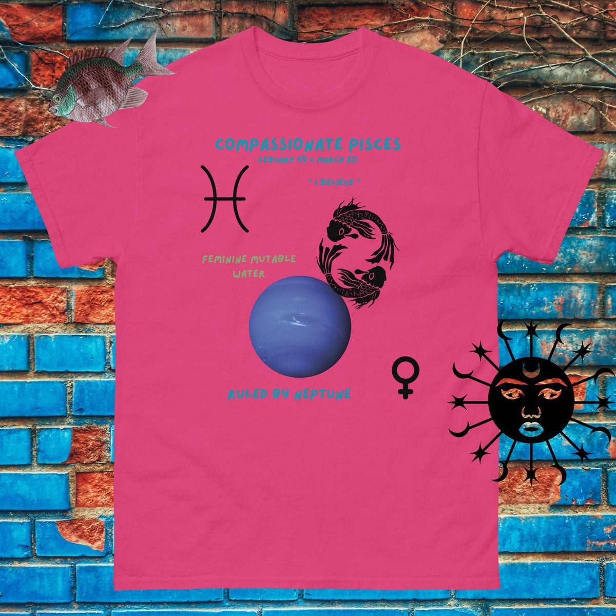 Pisces Zodiac Gift T-Shirt — Astrology Tee for Men & Women - Stellar Minds Apparel
