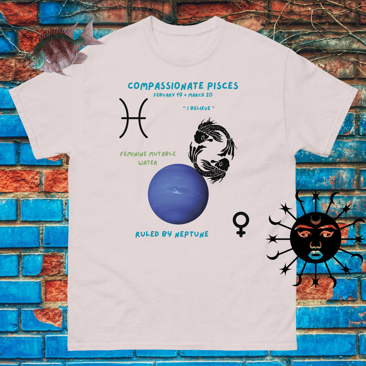 Pisces Zodiac Gift T-Shirt — Astrology Tee for Men & Women - Stellar Minds Apparel
