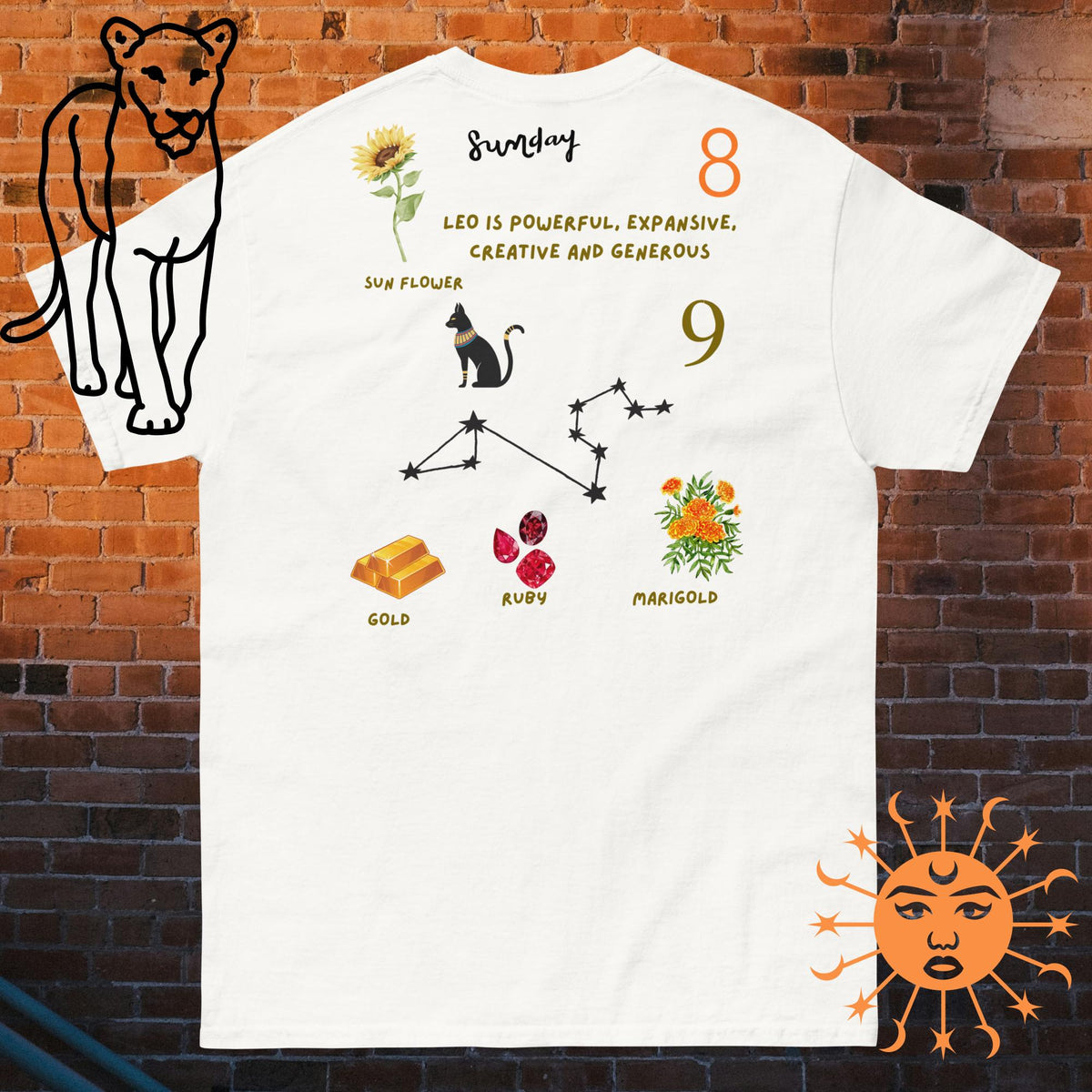 Leo Zodiac Gift T-Shirt — Astrology Tee for Men & Women - Stellar Minds Apparel