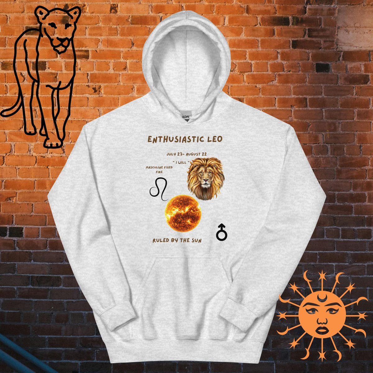 Leo Zodiac Anyone Hoodie - Stellar Minds Apparel