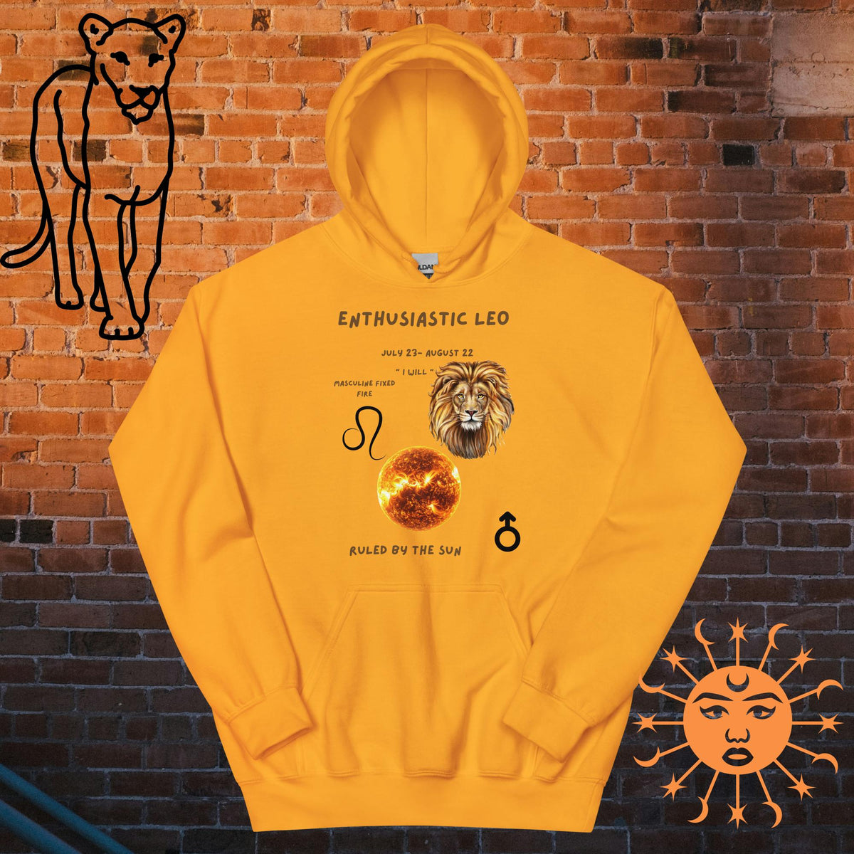 Leo Zodiac Anyone Hoodie - Stellar Minds Apparel
