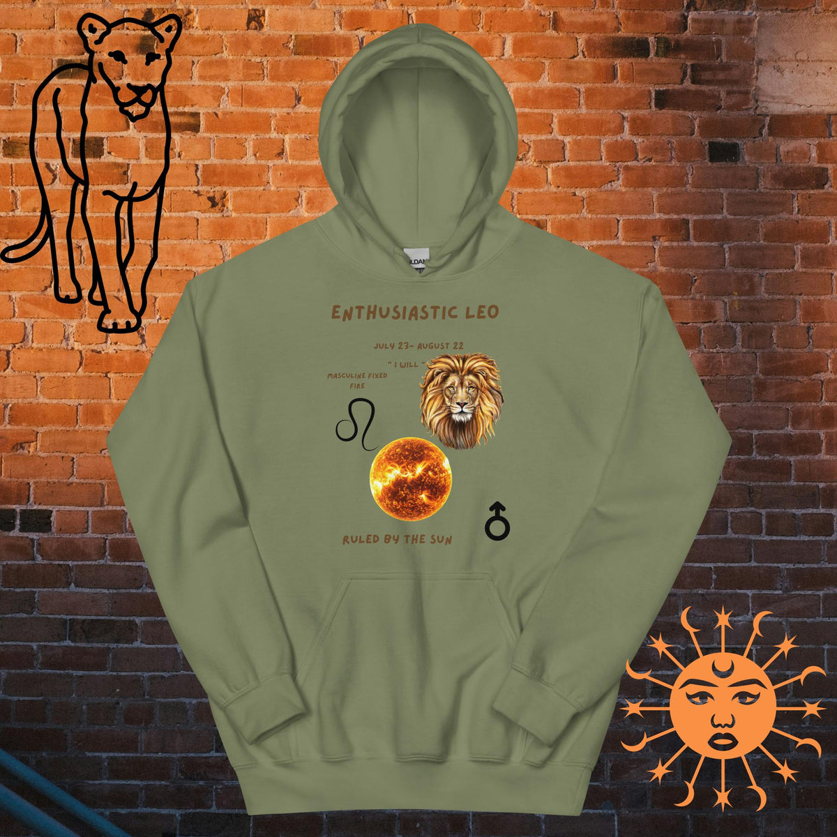 Leo Zodiac Anyone Hoodie - Stellar Minds Apparel