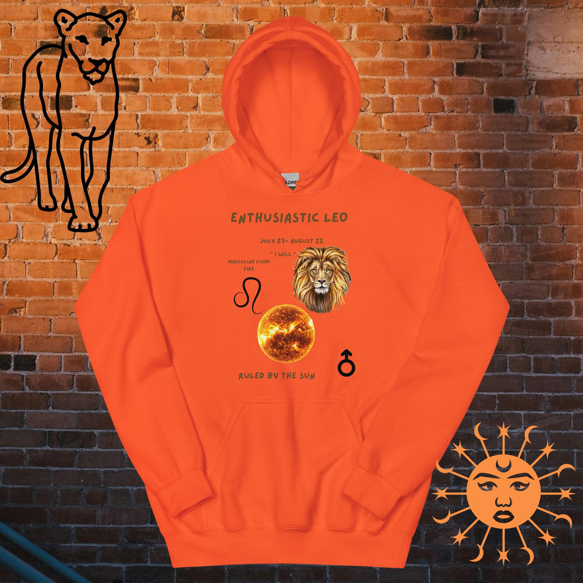 Leo Zodiac Anyone Hoodie - Stellar Minds Apparel