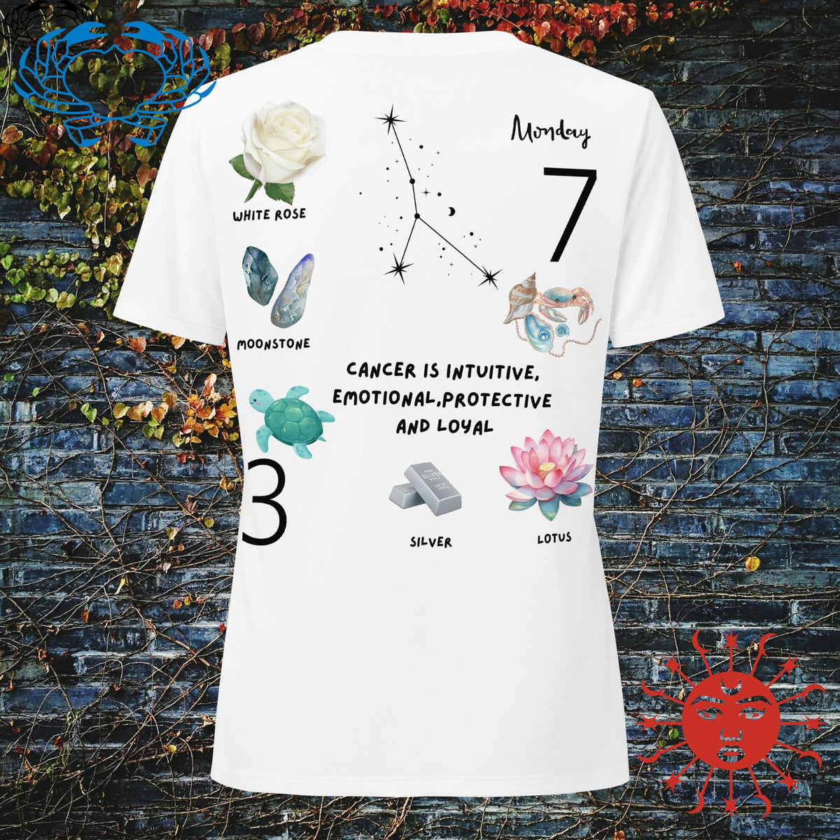 Cancer Women’s V-Neck Shirt — Zodiac T-Shirt - Stellar Minds Apparel