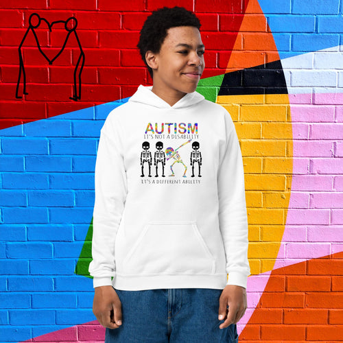 Autism Awareness Skeleton /Youth heavy blend hoodie - Stellar Minds Apparel