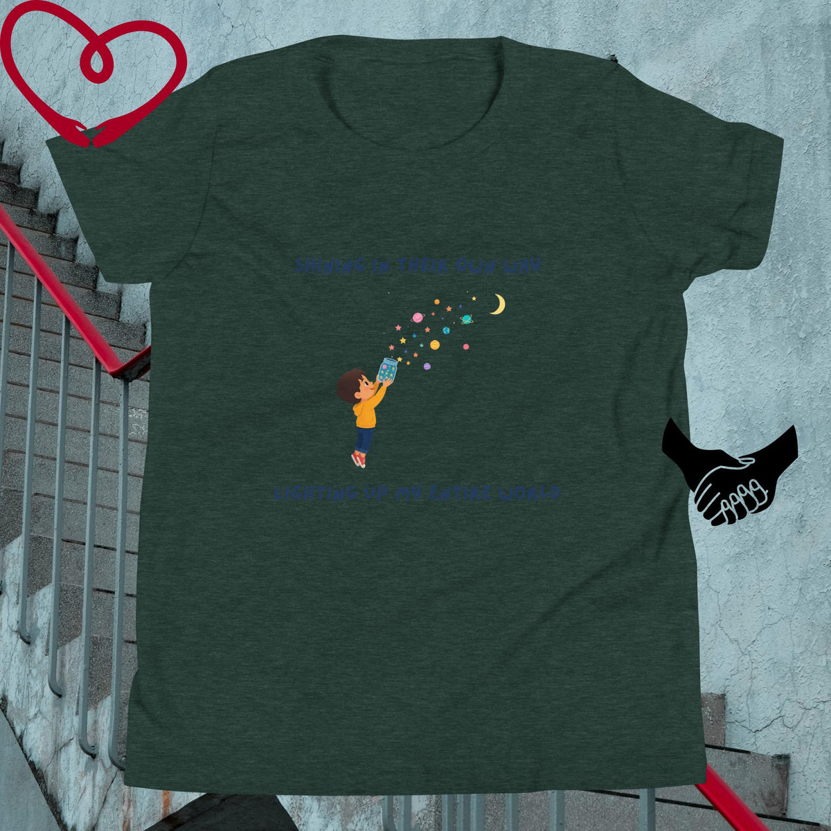 Shining Bright Neurodivergent/ Youth Short Sleeve T-Shirt - Stellar Minds Apparel