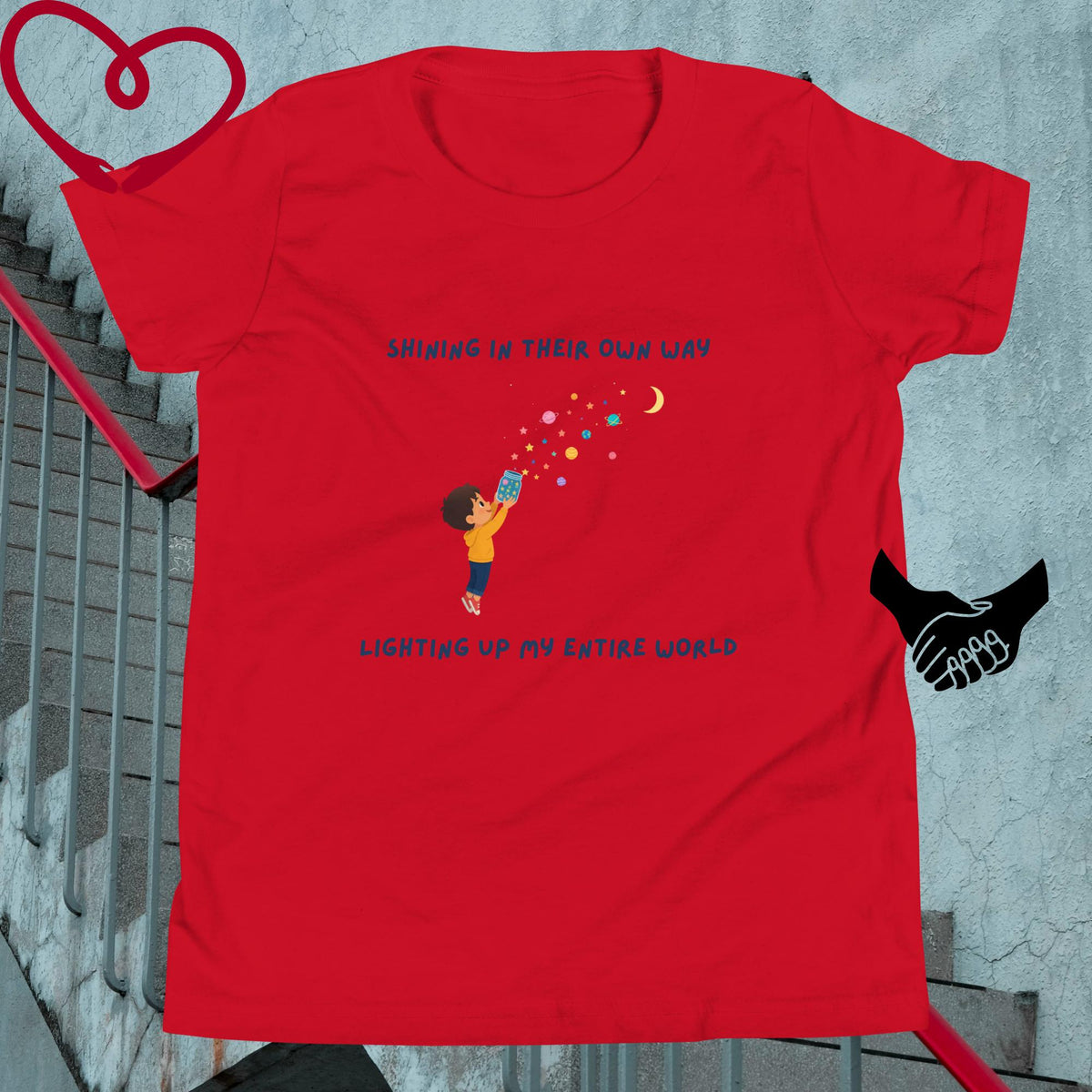 Shining Bright Neurodivergent/ Youth Short Sleeve T-Shirt - Stellar Minds Apparel